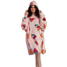 Load image into Gallery viewer, Hoodie Blanket - Fruity
